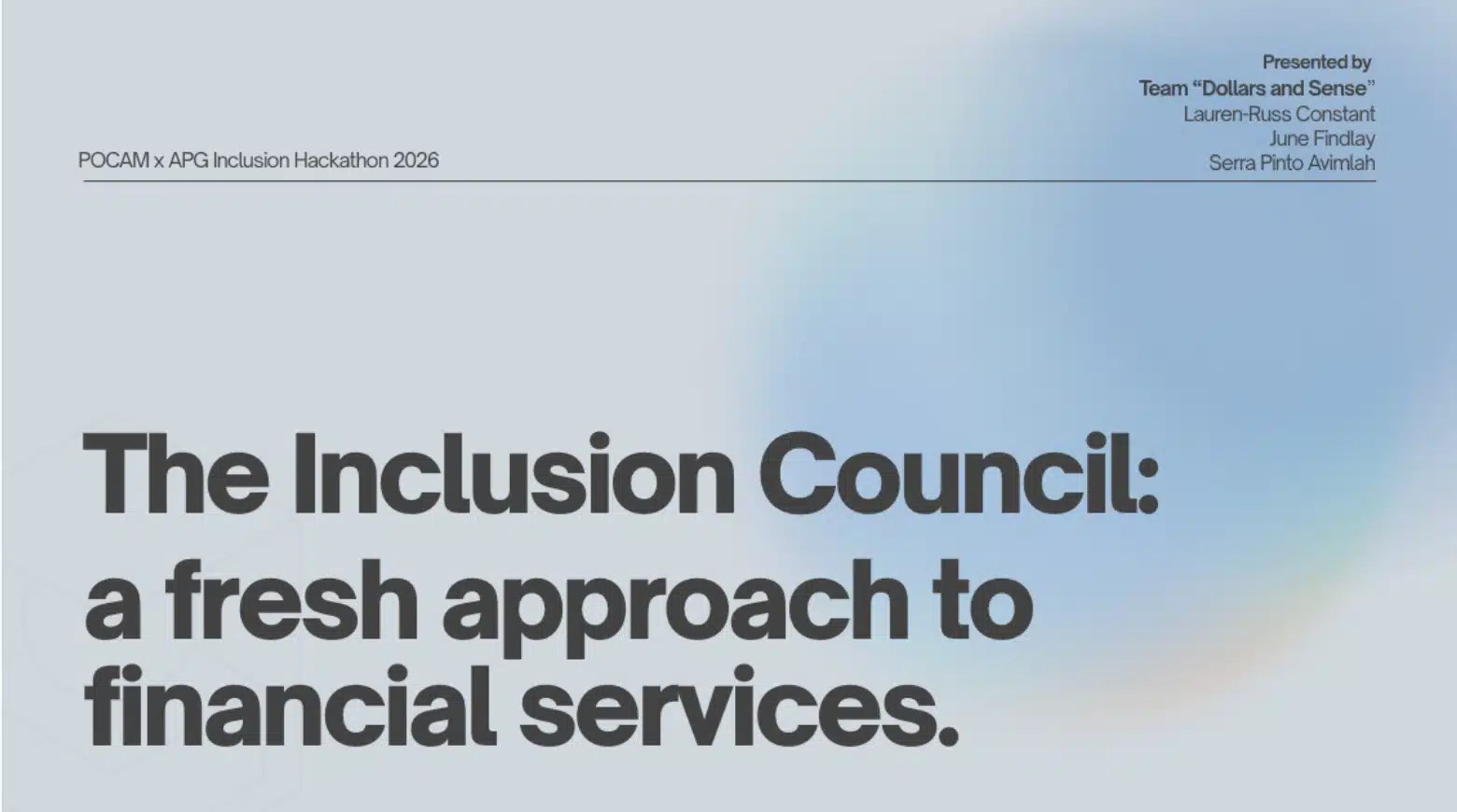 The Inclusion Council: a fresh approcach to financial services